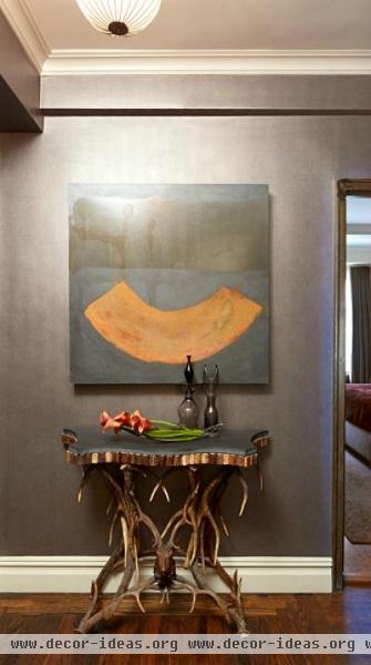 Homey Transitional Foyer by John Douglas Eason