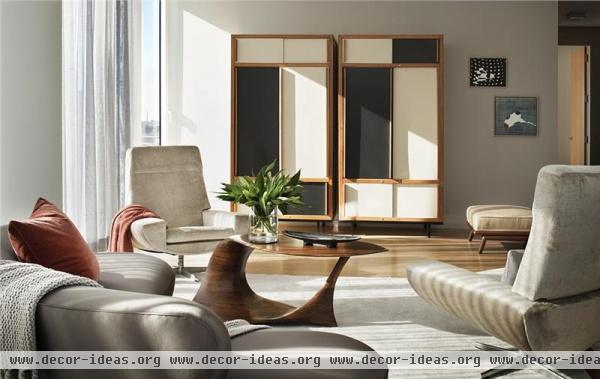Formal Contemporary Media Room by Brad Ford