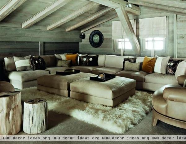Relaxing Country/Rustic Family Room by Kelly Hoppen