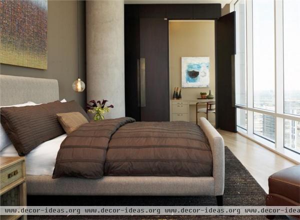 Relaxing Contemporary Bedroom by Laura Kirar