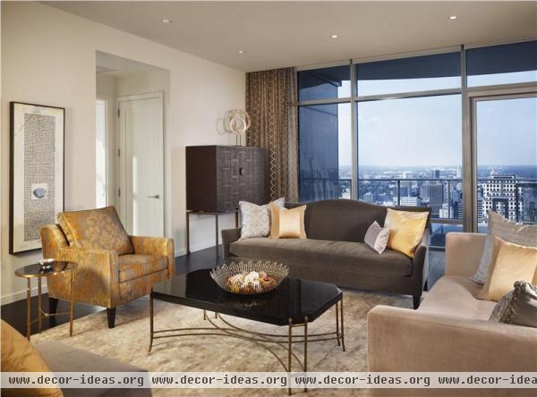 Elegant Contemporary Living Room by Laura Britt
