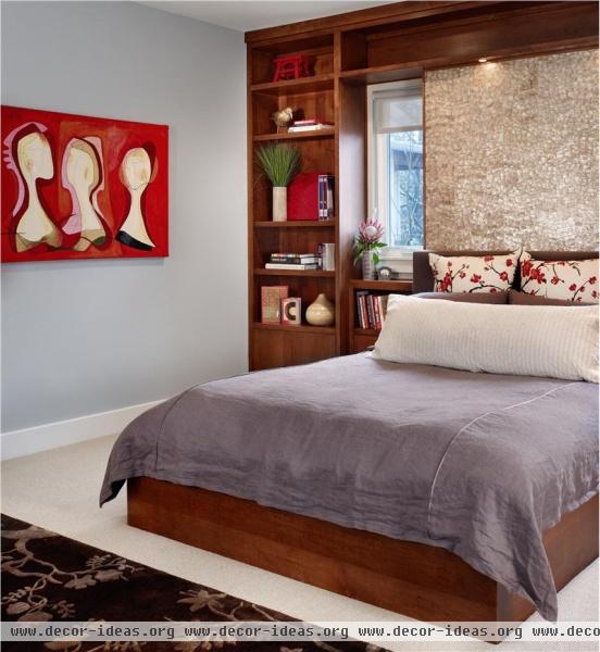 Casual Contemporary Bedroom by Laura Britt