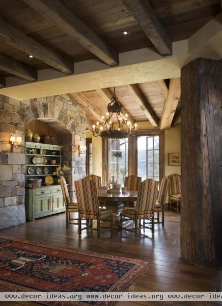 Open Country/Rustic Dining Room by Jerry Locati