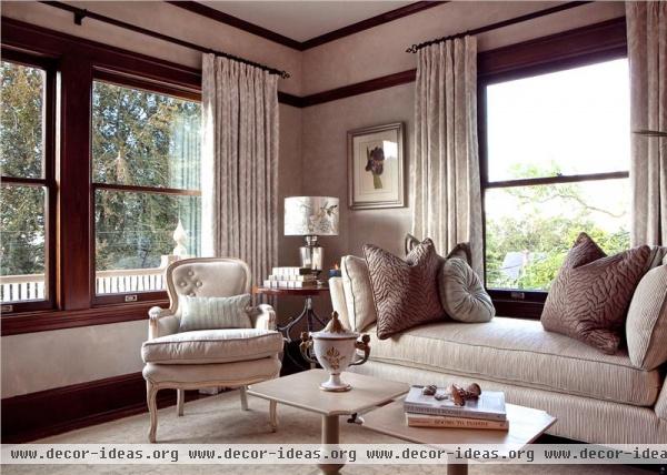Sunny Traditional Family Room by Garrison Hullinger