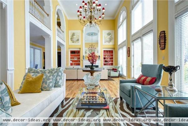 Airy Transitional Living Room by Katie Marvin & Shirley Strom