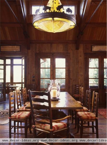 Casual Country/Rustic Dining Room by Suzanne Tucker