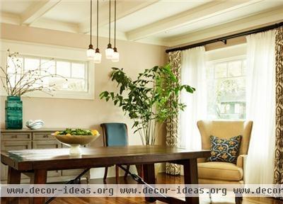 Relaxing Transitional Dining Room by Garrison Hullinger