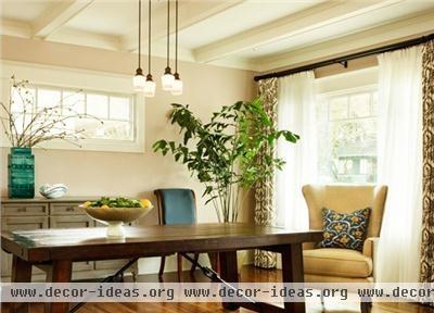 Relaxing Transitional Dining Room by Garrison Hullinger