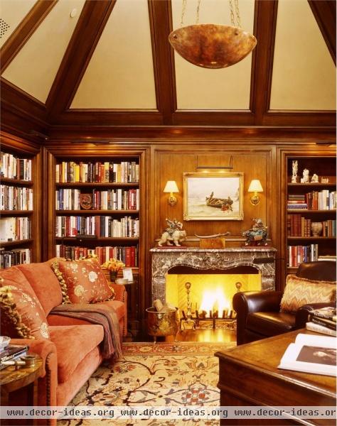 Elegant Traditional Library by Suzanne Tucker