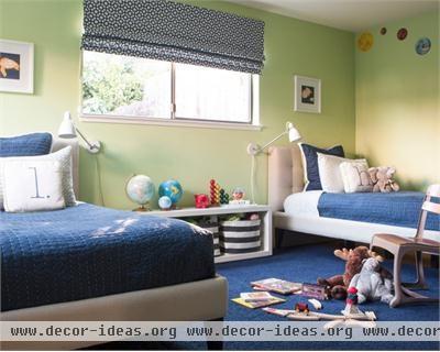 Cozy Contemporary Kid's Room by Jennifer Jones
