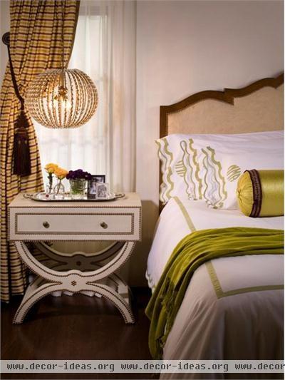 Relaxing Transitional Bedroom by Lori Dennis