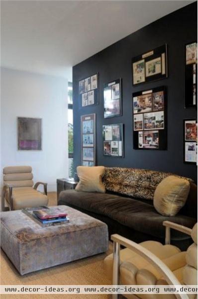 Elegant Contemporary Family Room by Todd Davis