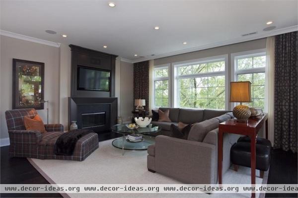 Cozy Contemporary Living Room by Michael Abrams