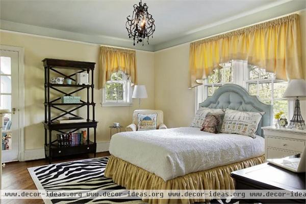 Airy Transitional Bedroom by Barbara Feinstein