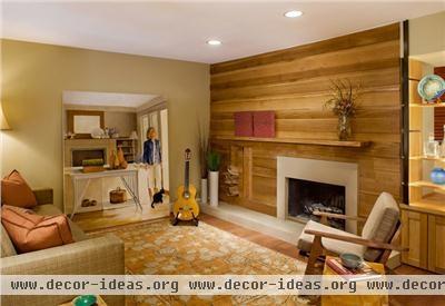 Homey Transitional Living Room by Laura Britt
