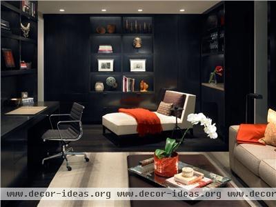 Dark Contemporary Home Office by Gary Lee