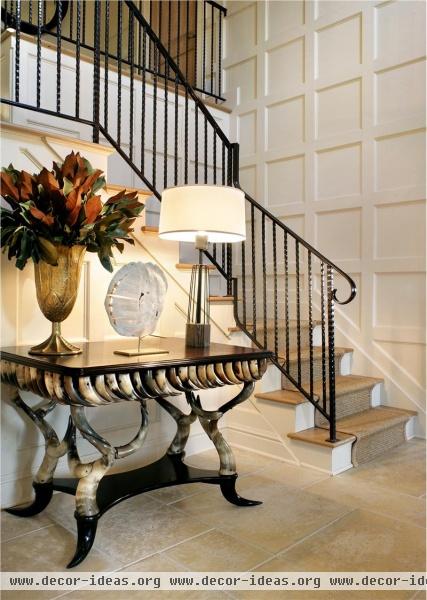 Light Transitional Foyer by Tracey Butler