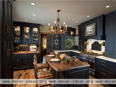 Dark Traditional Kitchen by Ken Kelly, CKD, CBD, CR