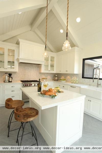 Open Transitional Kitchen by Christopher Grubb