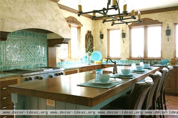 Dramatic Transitional Kitchen by Jean Stoffer