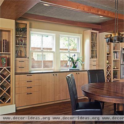 Light Transitional Dining Room by Laura Britt