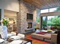 Open Contemporary Family Room by Garret Werner