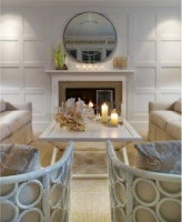 Romantic Contemporary Living Room by Kathleen Hay