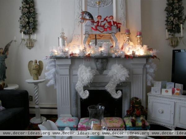 shabby chic white livingroom - eclectic - living room - new york