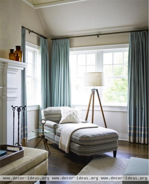 Relaxing Transitional Bedroom by Gideon Mendelson