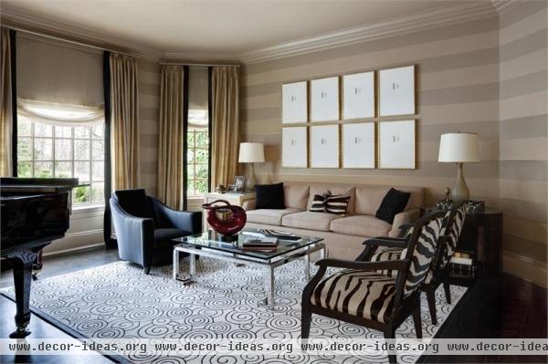 Homey Transitional Family Room by Stephen & Gail Huberman
