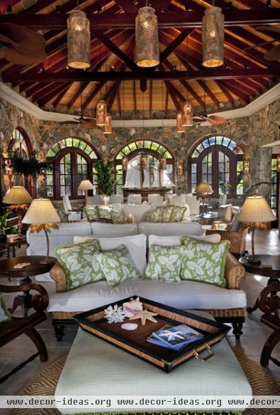 A' La Mer - Great Room 2 - tropical - living room - other metro A' La Mer - Great Room 2 - tropical - living room - other metro