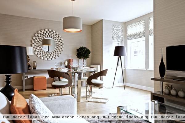 Layering textures is key to opulance - contemporary - family room - glasgow Layering textures is key to opulance - contemporary - family room - glasgow