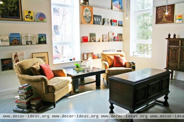 library - eclectic - family room - chicago