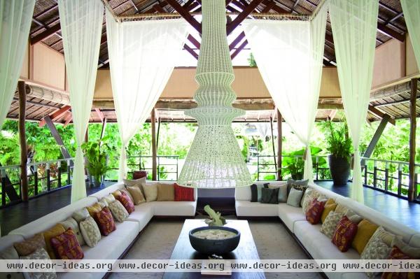 Asian Contemporary Tropical Living Room