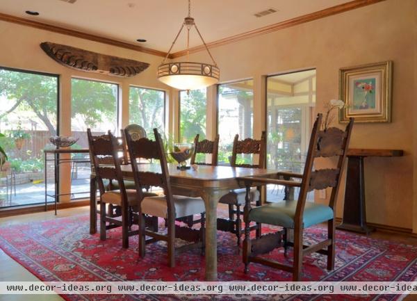 eclectic dining room by Sarah Greenman