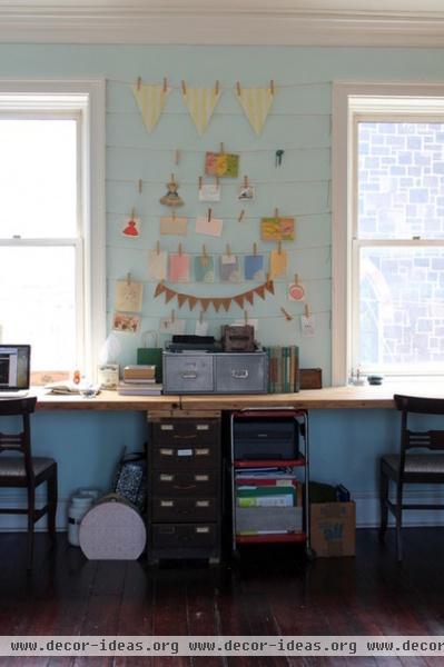 eclectic home office by Sara Bates