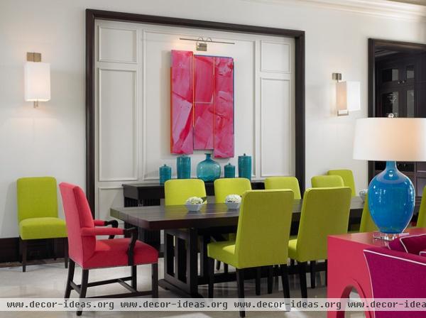 contemporary dining room by John David Edison Interior Design Inc.