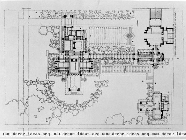 modern floor plan Darwin D. Martin House