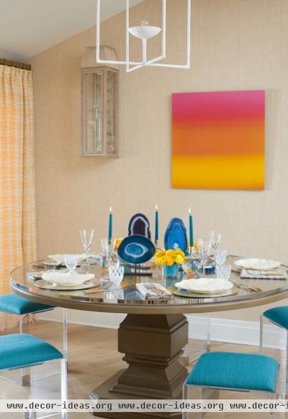 eclectic dining room by amanda nisbet