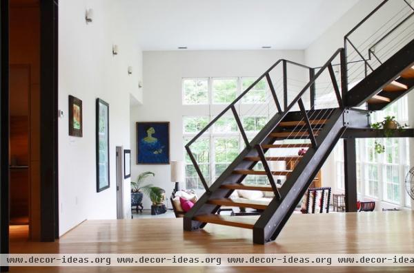 contemporary staircase by Laura Garner Design