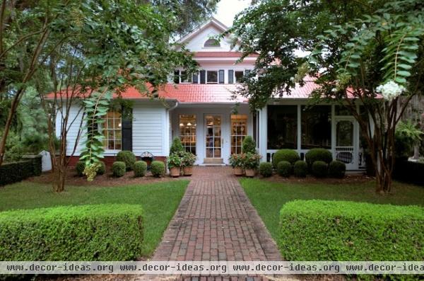 traditional exterior Plantation Grandeur Extended from Front to Back