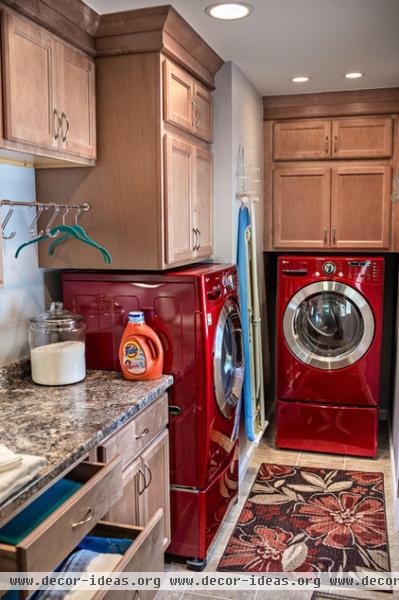 traditional laundry room by M Studio West