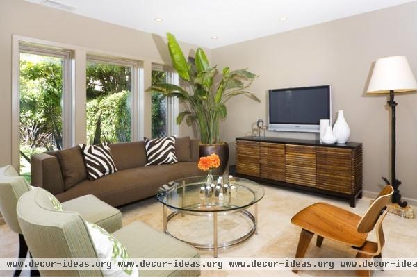 modern living room by Amoroso Design