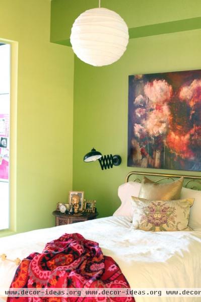 eclectic bedroom by The Cross Design