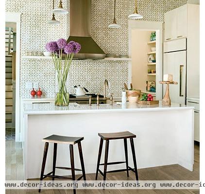 eclectic kitchen Tile
