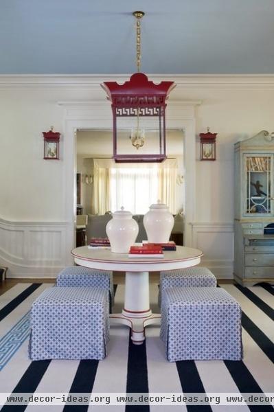eclectic dining room by Tobi Fairley Interior Design