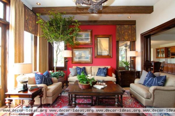 traditional family room by Robeson Design