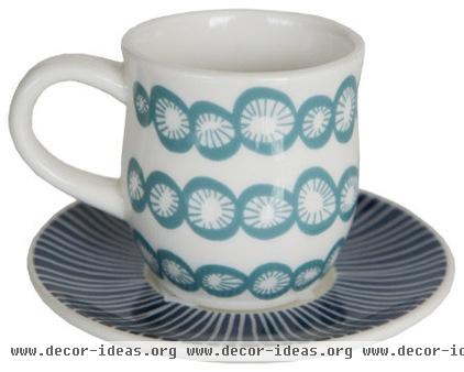 modern cups and glassware by Fishs Eddy