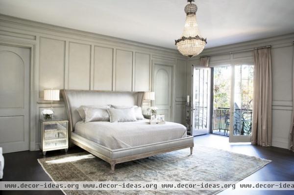 contemporary bedroom by Linda McDougald Design | Postcard from Paris Home