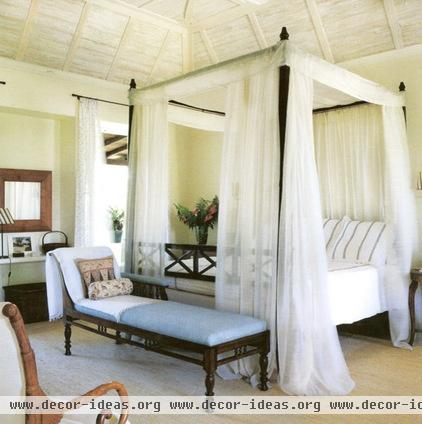 tropical bedroom by Jennifer Bradford Davis Interior Design